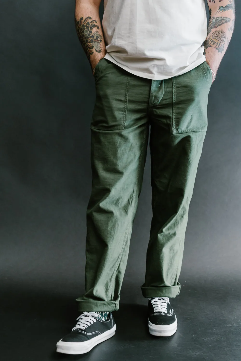 01-5002-16 - Fatigue Pants Reverse Sateen - Standard Fit - Olive