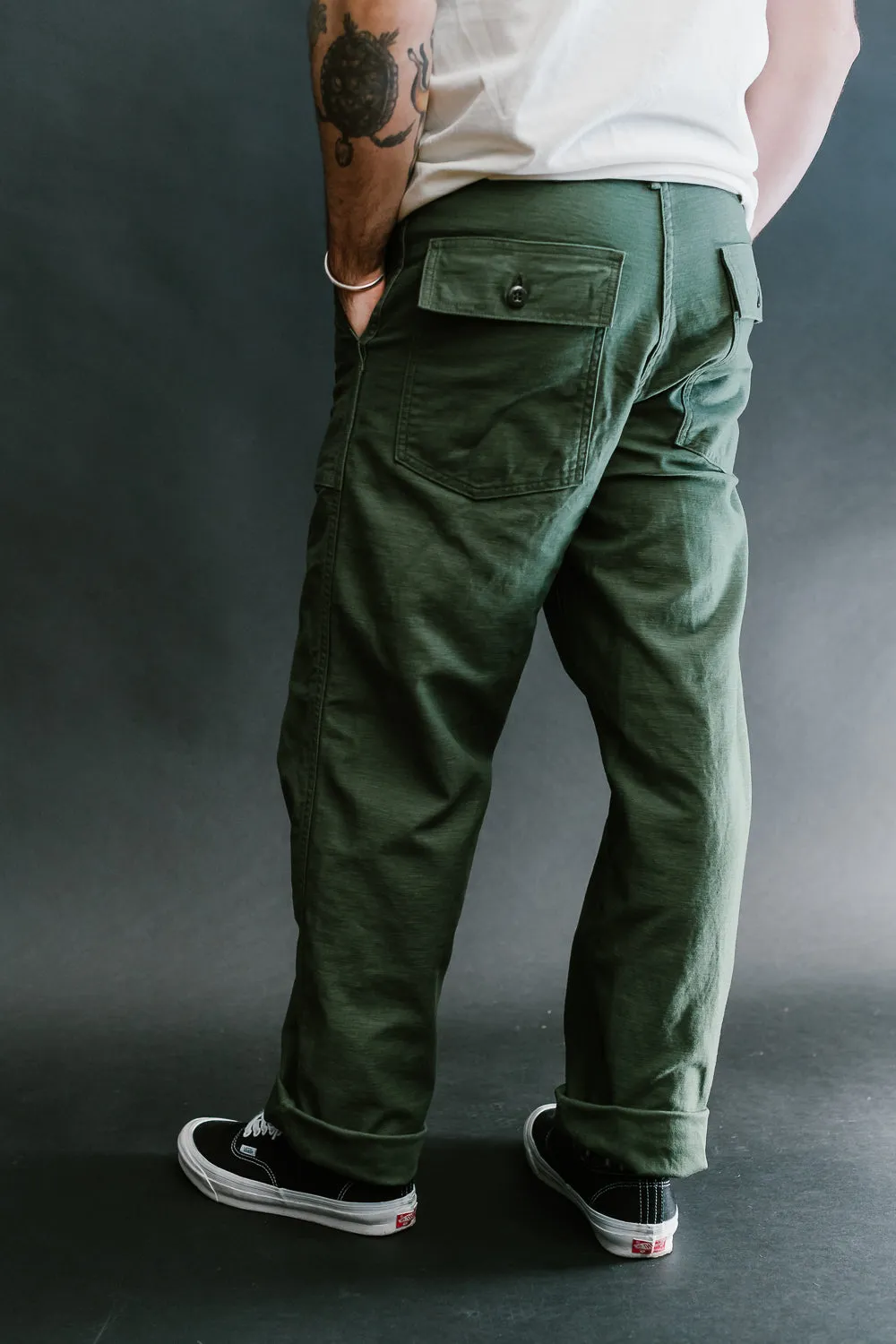 01-5002-16 - Fatigue Pants Reverse Sateen - Standard Fit - Olive