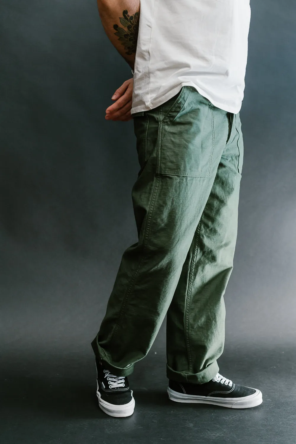 01-5002-16 - Fatigue Pants Reverse Sateen - Standard Fit - Olive