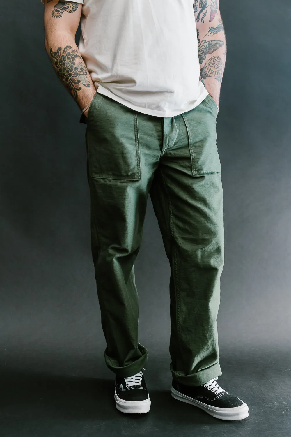 01-5002-16 - Fatigue Pants Reverse Sateen - Standard Fit - Olive