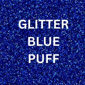 3D Super Glitter Puff Heat Transfer Vinyl (HTV) | Glitter Puff Vinyl - Blue