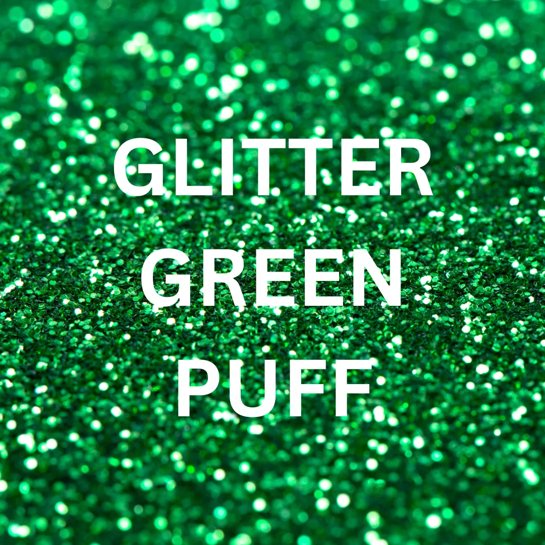 3D Super Glitter Puff Heat Transfer Vinyl (HTV) | Glitter Puff Vinyl - Green