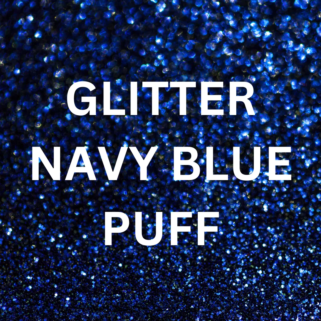 3D Super Glitter Puff Heat Transfer Vinyl (HTV) | Glitter Puff Vinyl - Navy Blue