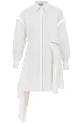 Alexander mcqueen shirt dress with cut-outs