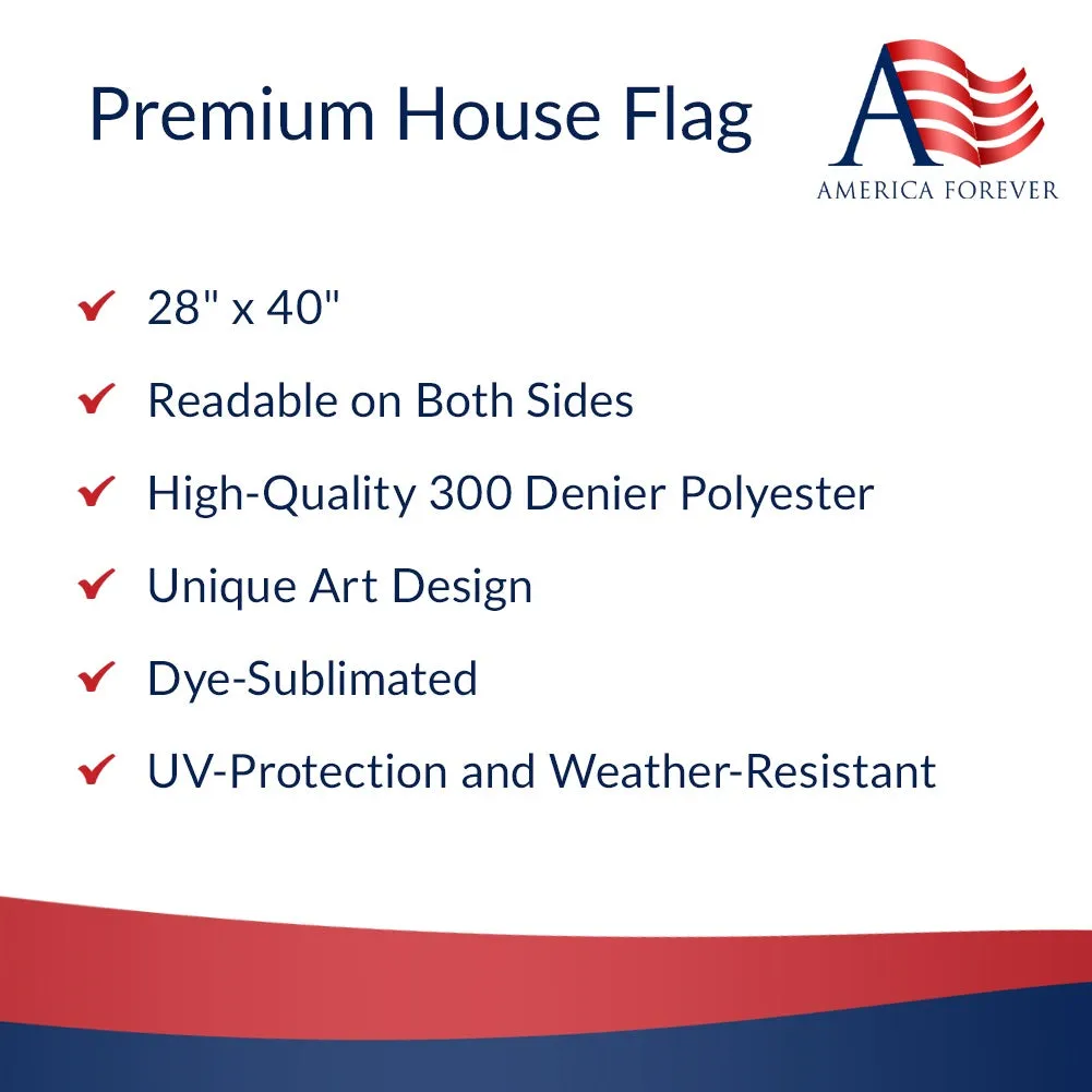 All Points To Winter Double Sided House Flag