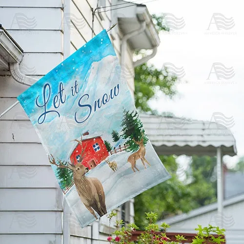 All Points To Winter Double Sided House Flag