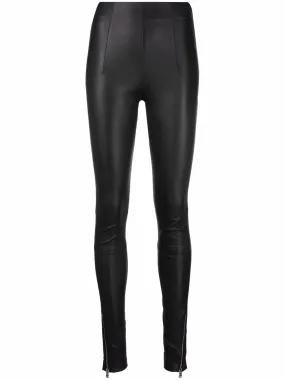 AMIRI Lambskin Cuff-Zip Leggings