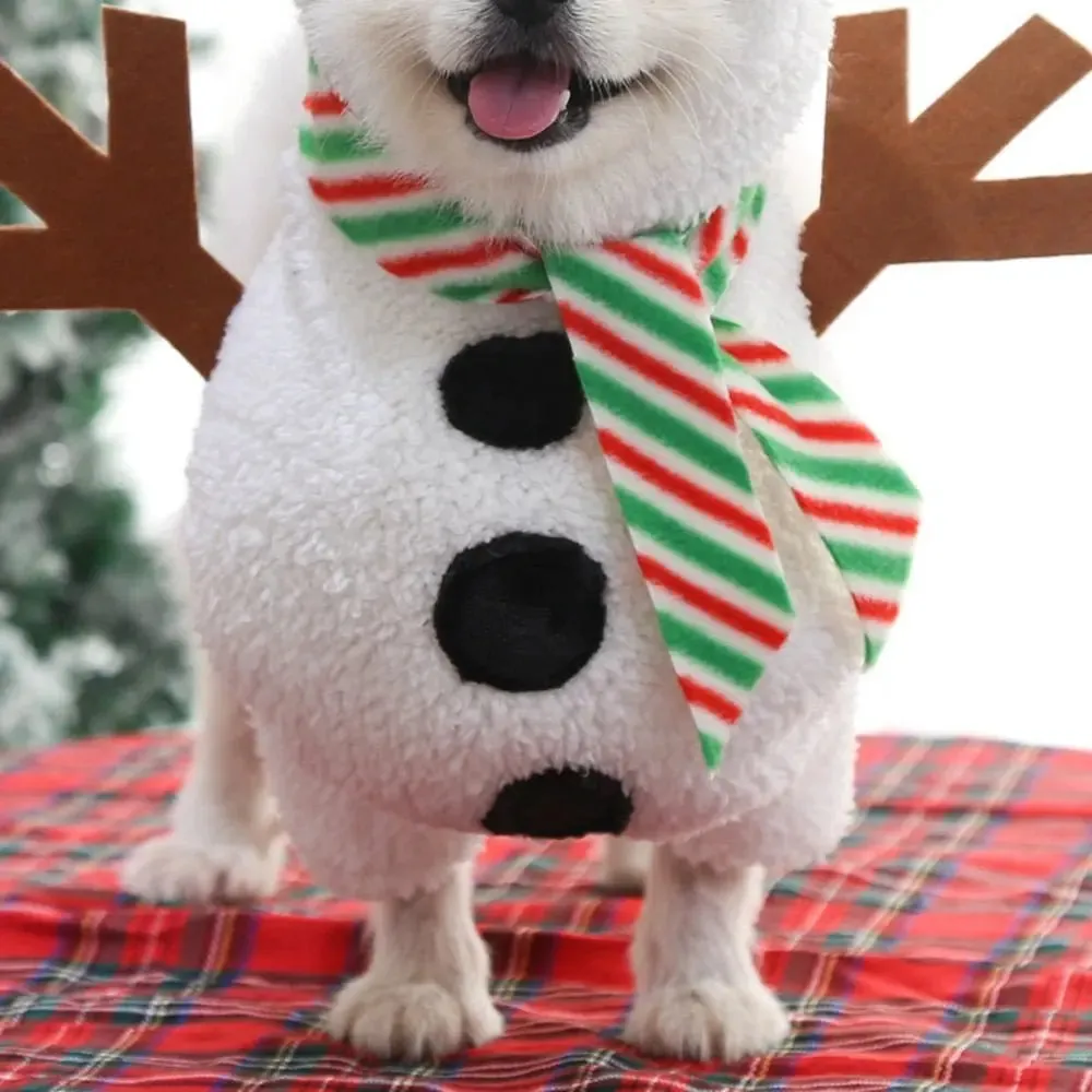 Anniepaw Snowman Christmas Pet Coat: Festive Dress for Small to Large Dogs