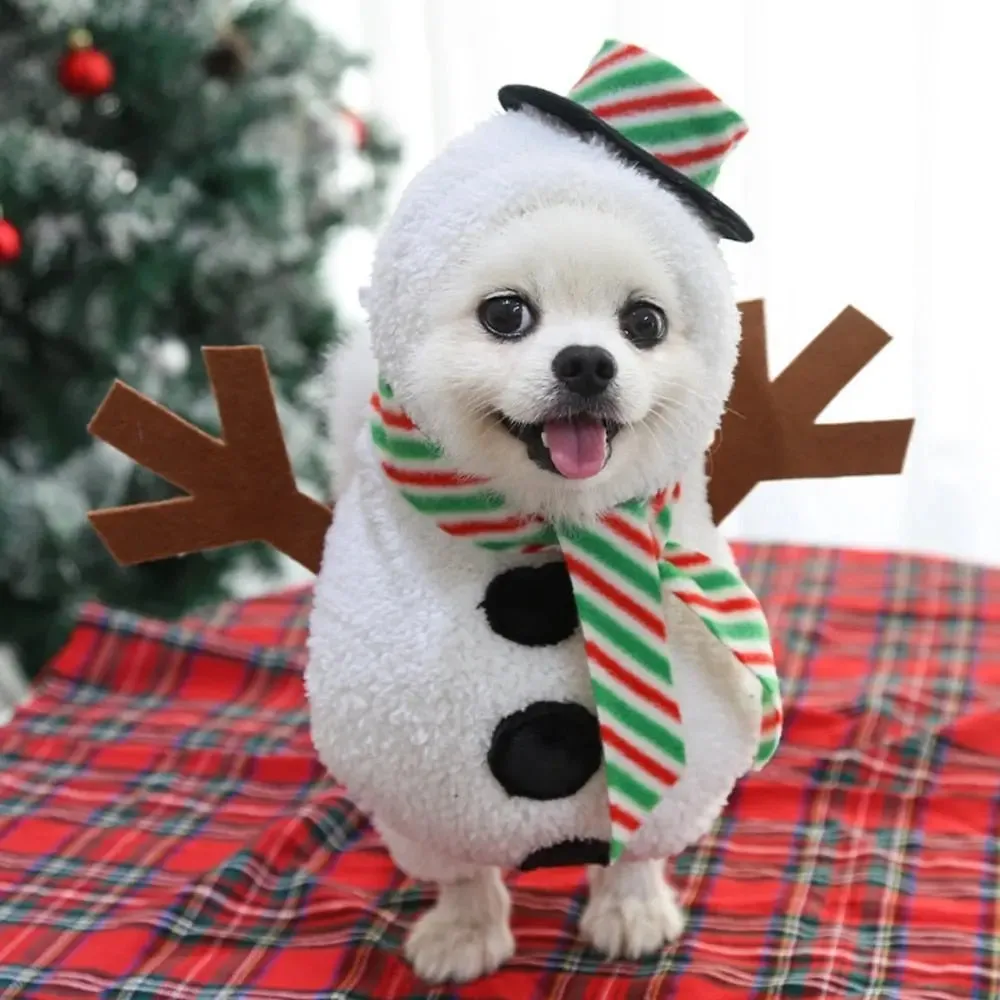 Anniepaw Snowman Christmas Pet Coat: Festive Dress for Small to Large Dogs