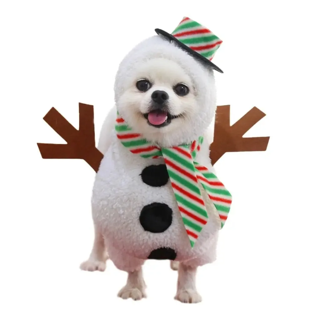 Anniepaw Snowman Christmas Pet Coat: Festive Dress for Small to Large Dogs