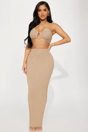 Another Slay Skirt Set - Taupe