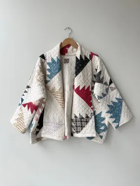 Antique Sawtooth Handmade Quilt Coat