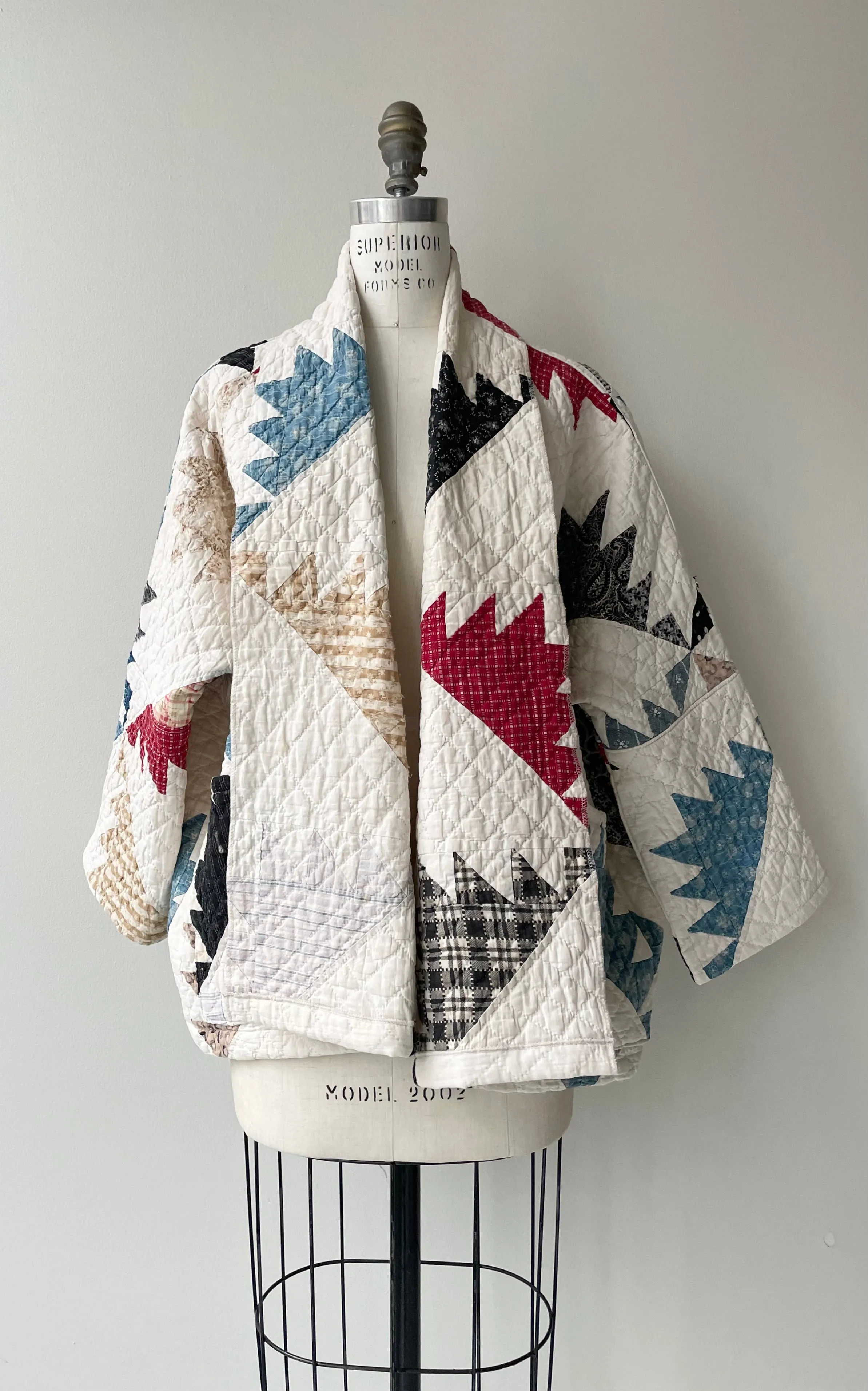 Antique Sawtooth Handmade Quilt Coat