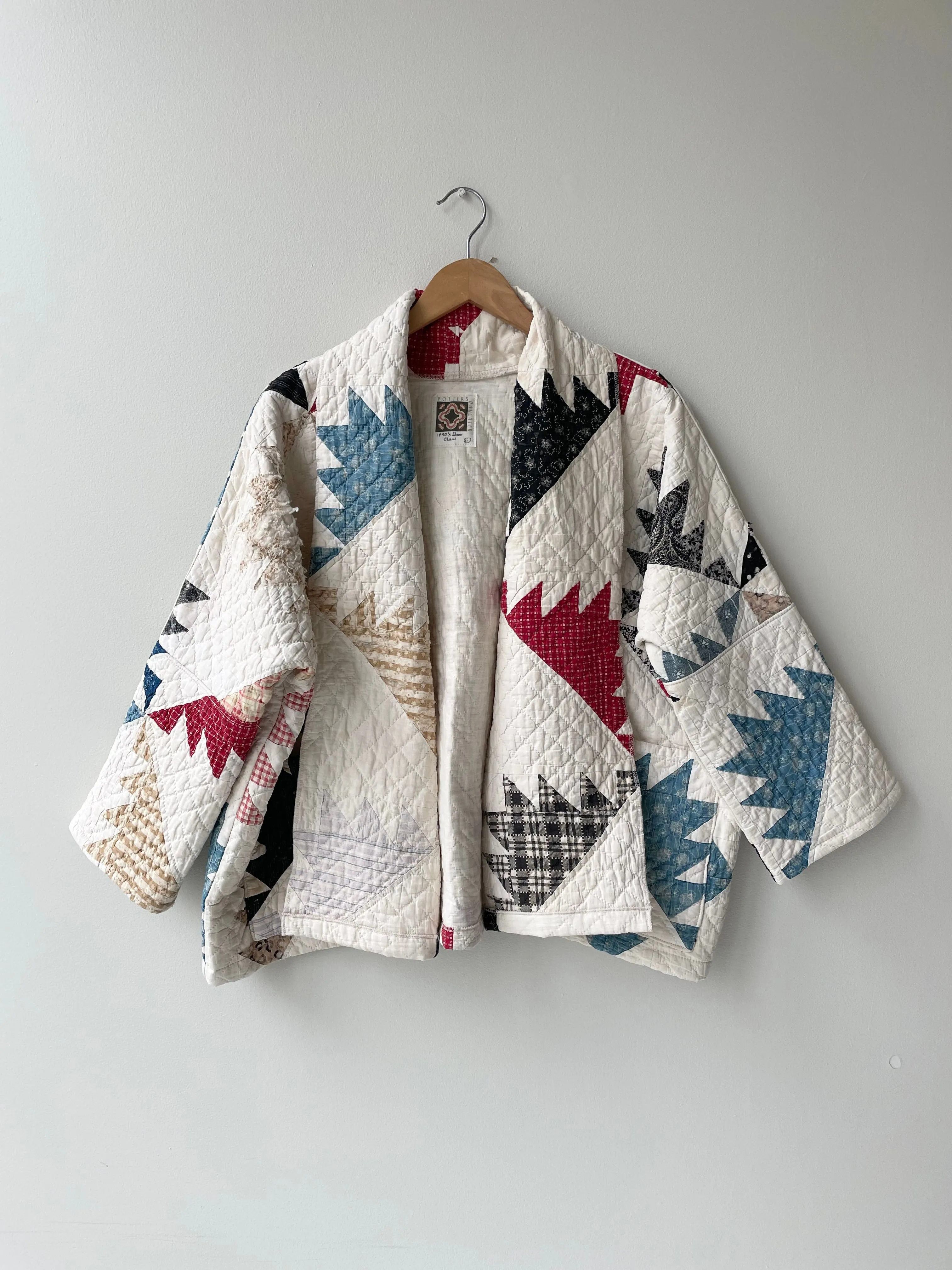 Antique Sawtooth Handmade Quilt Coat