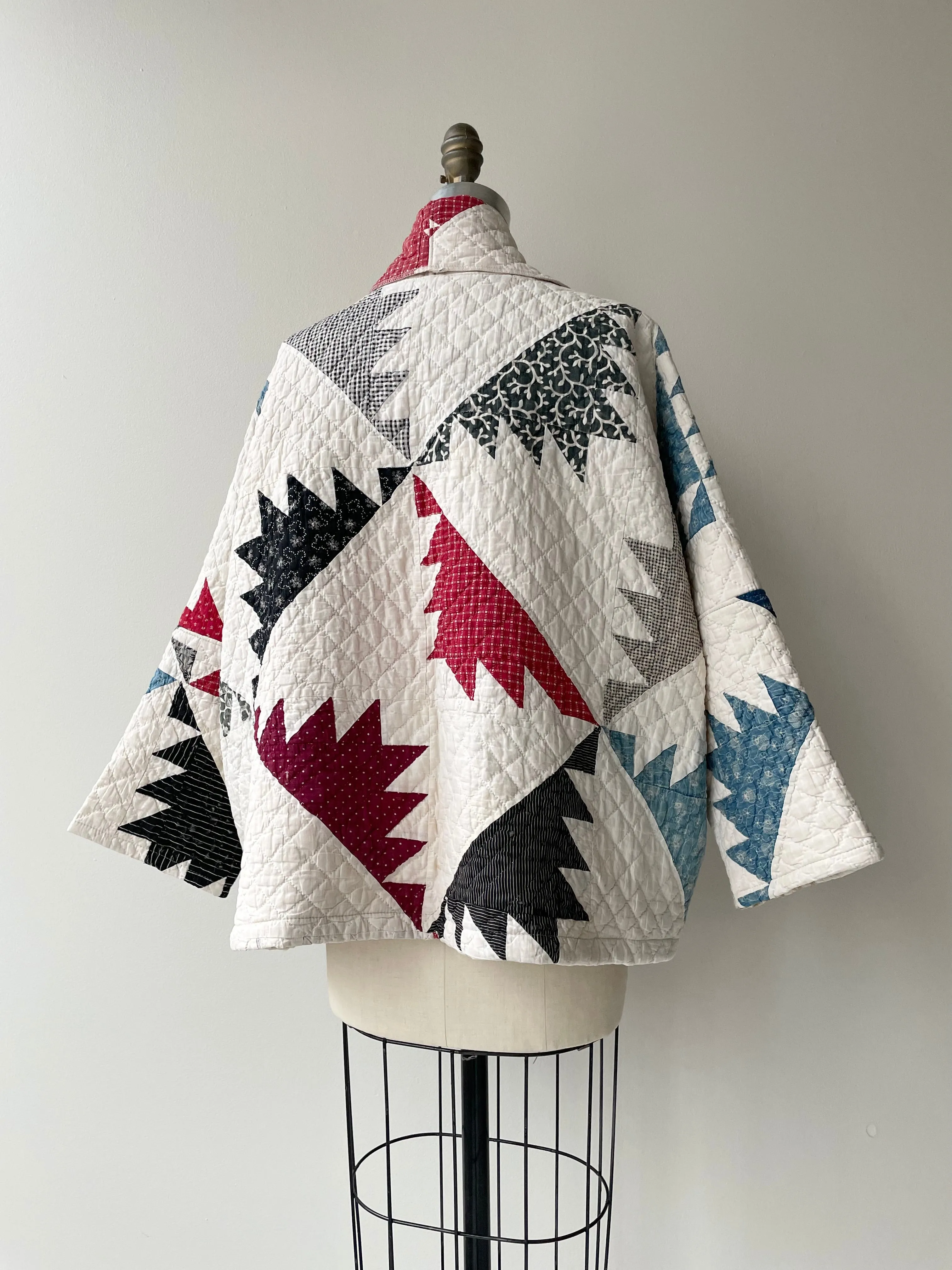 Antique Sawtooth Handmade Quilt Coat