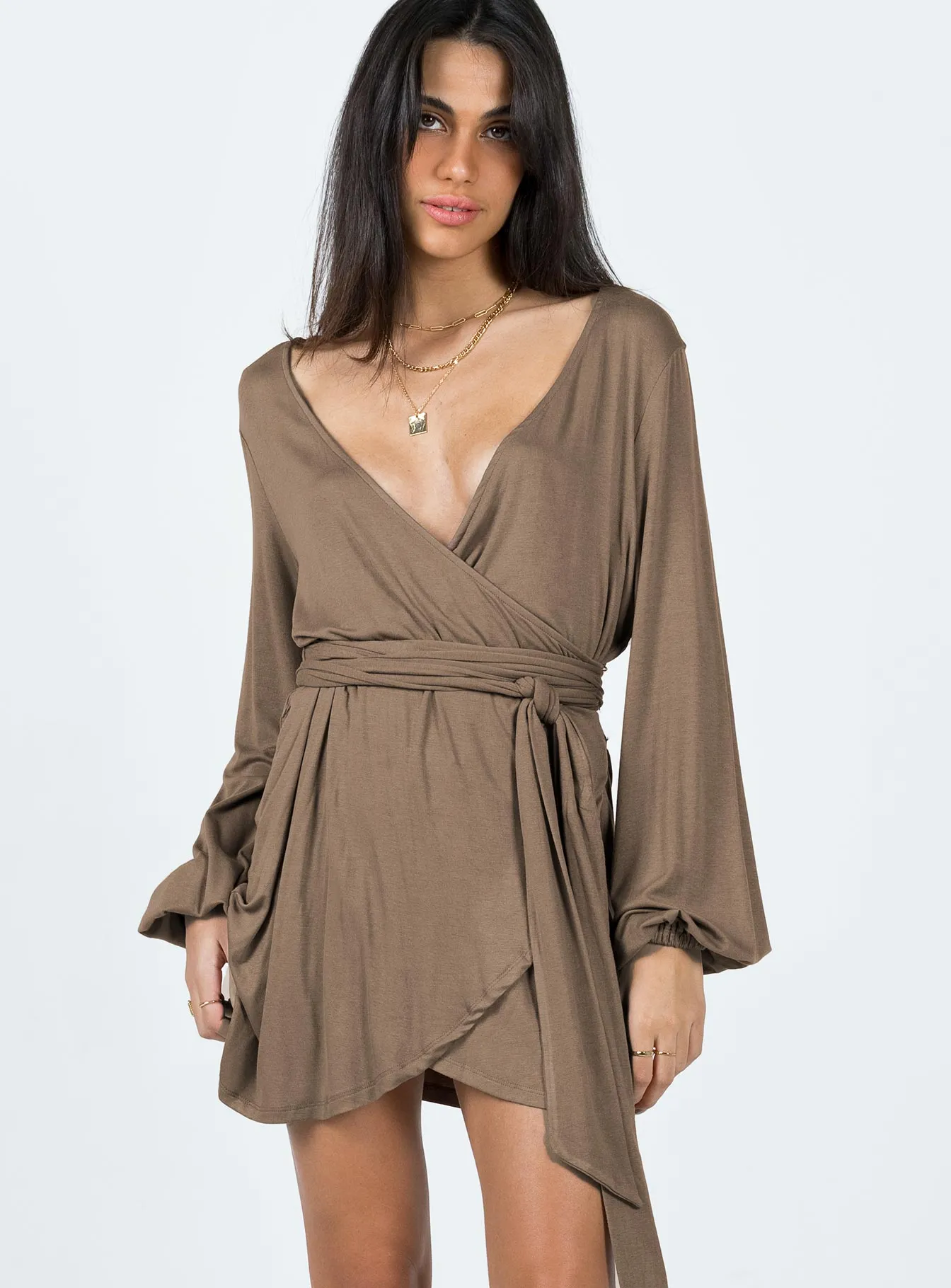 Antonia Mini Dress Brown