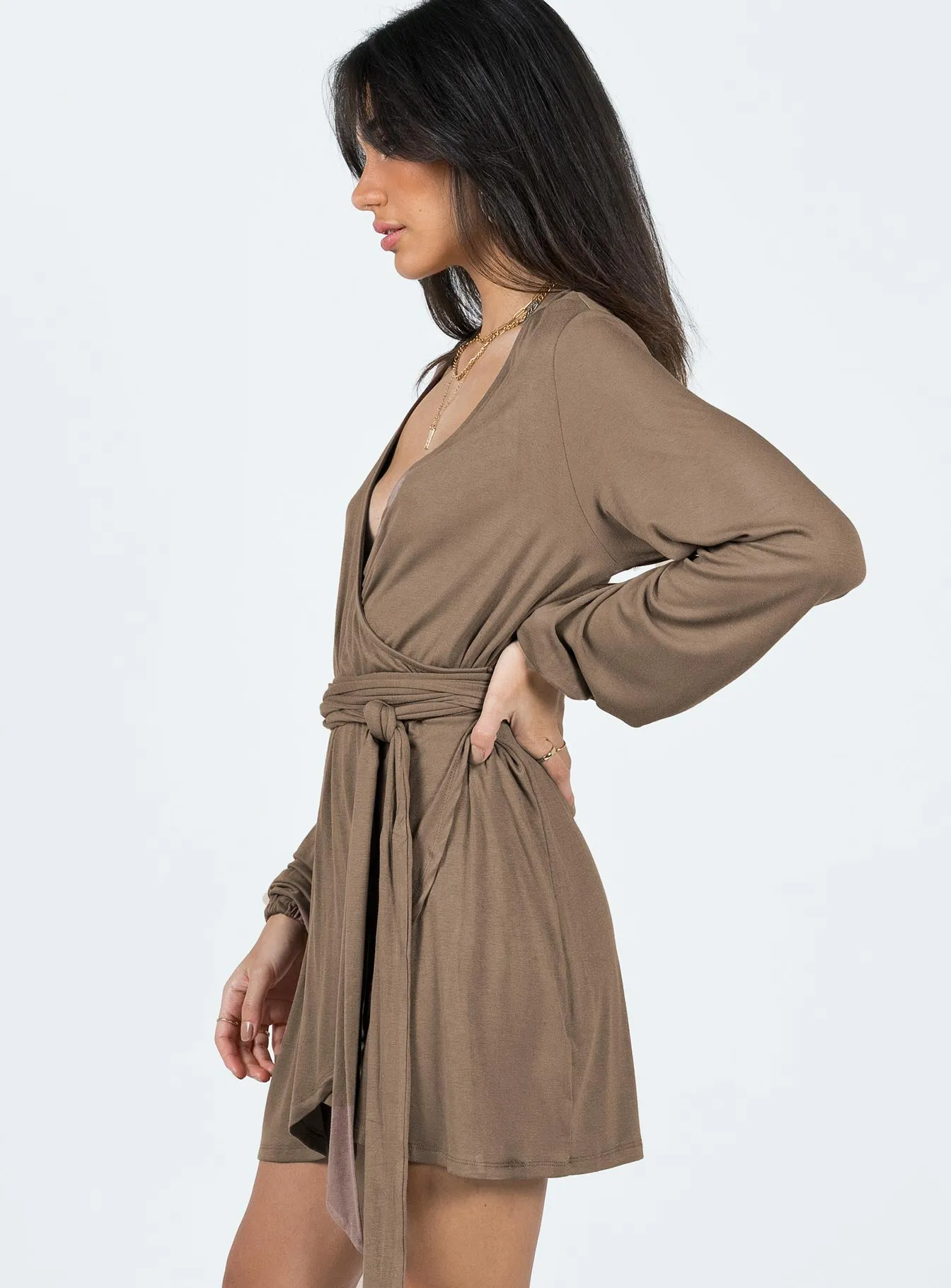 Antonia Mini Dress Brown