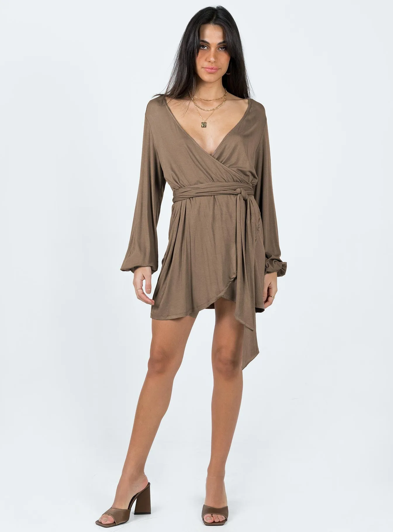 Antonia Mini Dress Brown