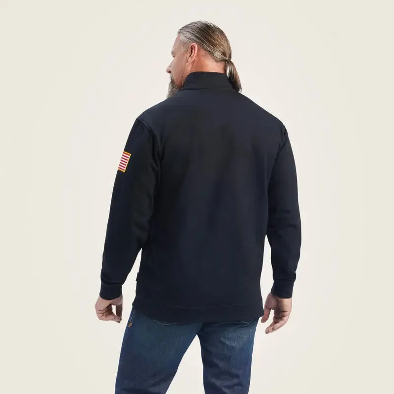 ARIAT - FR Durastrech Fleece 1/2 Zip Job Shirt - BLACK