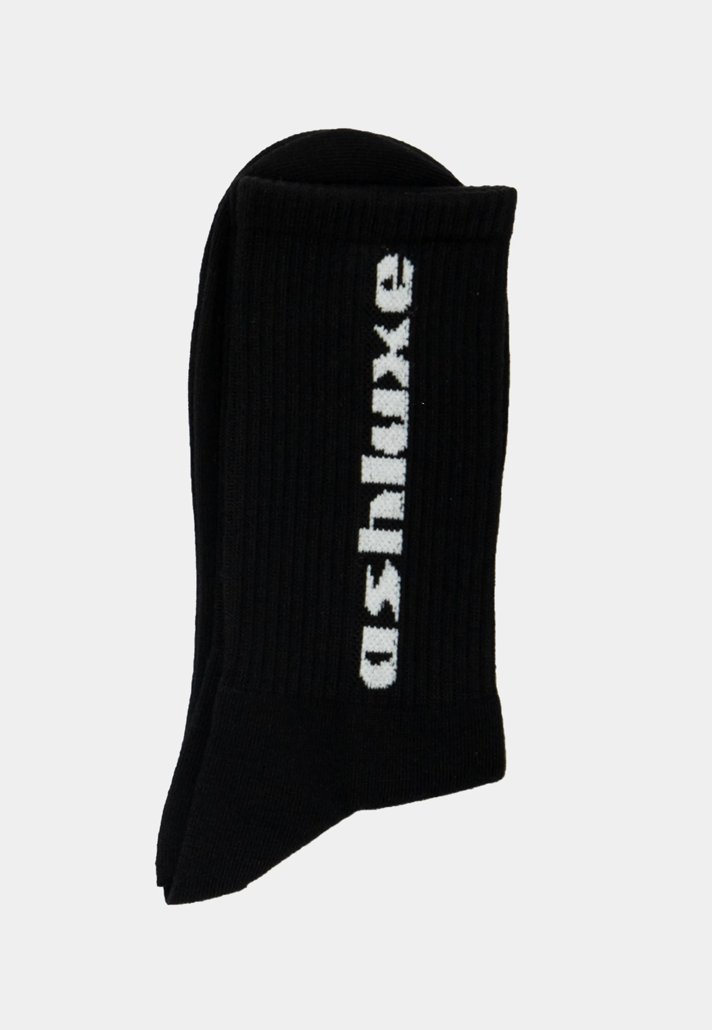 Ash Logo Socks Black White