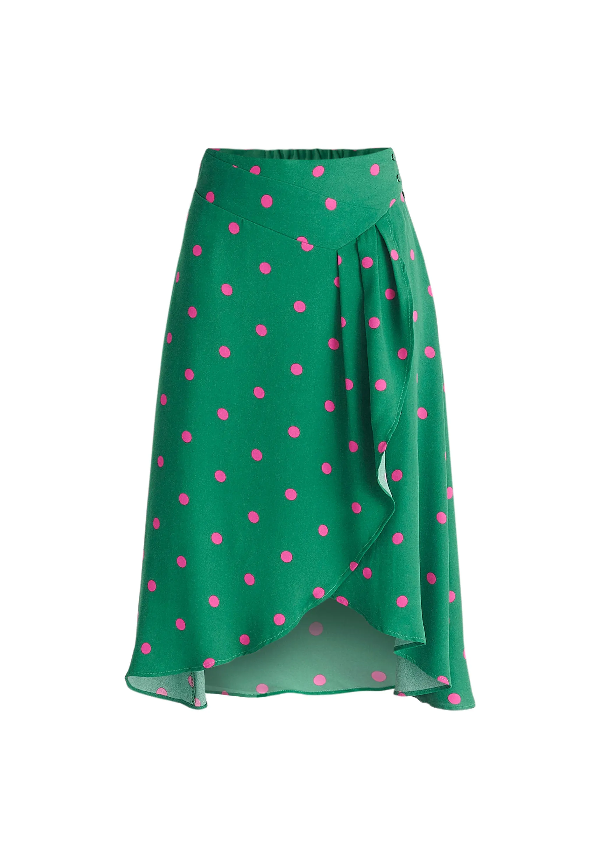 Asymmetric Polka Dot Skirt