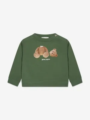 Baby Boys Bear Sweatshirt in Green