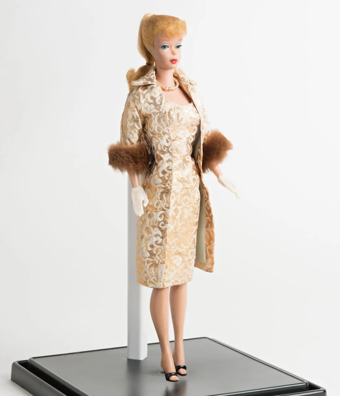 Barbie x Unique Vintage Evening Splendour Brocade Coat