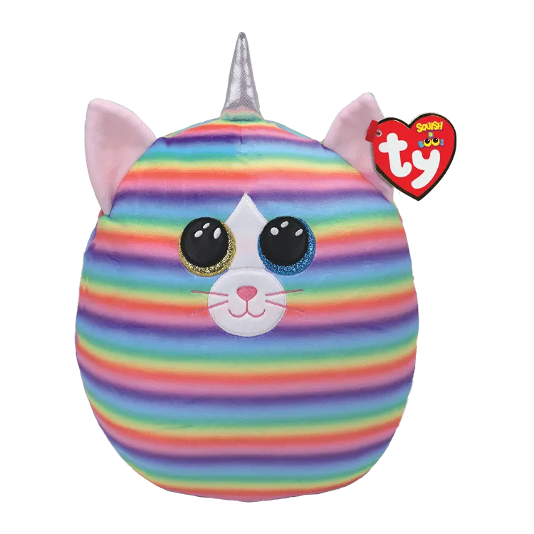 Beanie Babies: Heather Cat Rainbow Squish 14"