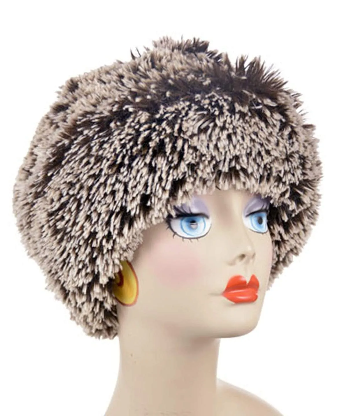 Beanie Hat, Reversible - Fox Faux Fur with Assorted Faux Fur (Limited - Cranberry Creek / Berry Foxy Combos)