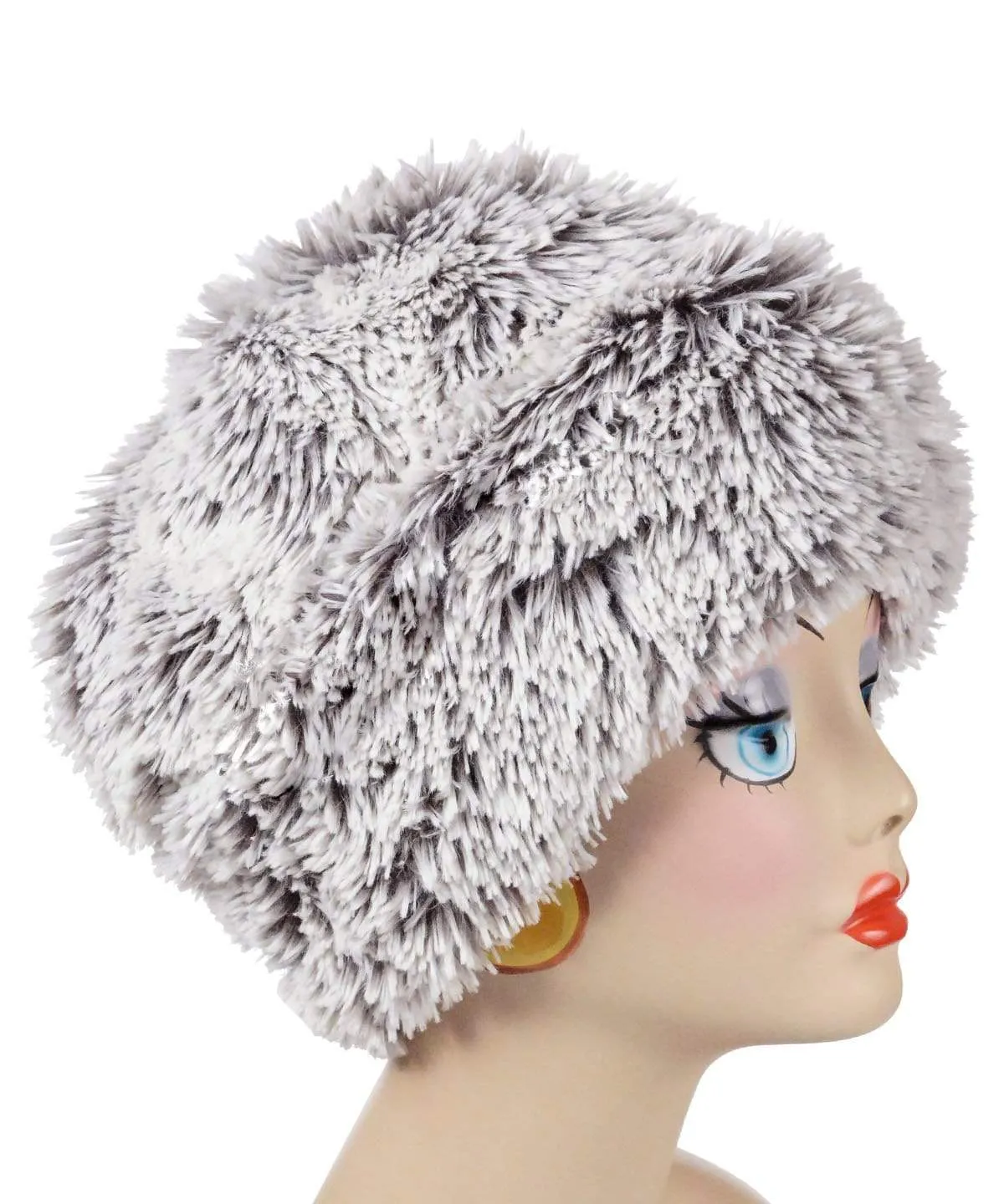 Beanie Hat, Reversible - Fox Faux Fur with Assorted Faux Fur (Limited - Cranberry Creek / Berry Foxy Combos)