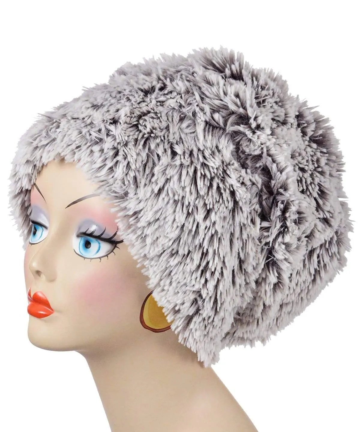 Beanie Hat, Reversible - Fox Faux Fur with Assorted Faux Fur (Limited - Cranberry Creek / Berry Foxy Combos)