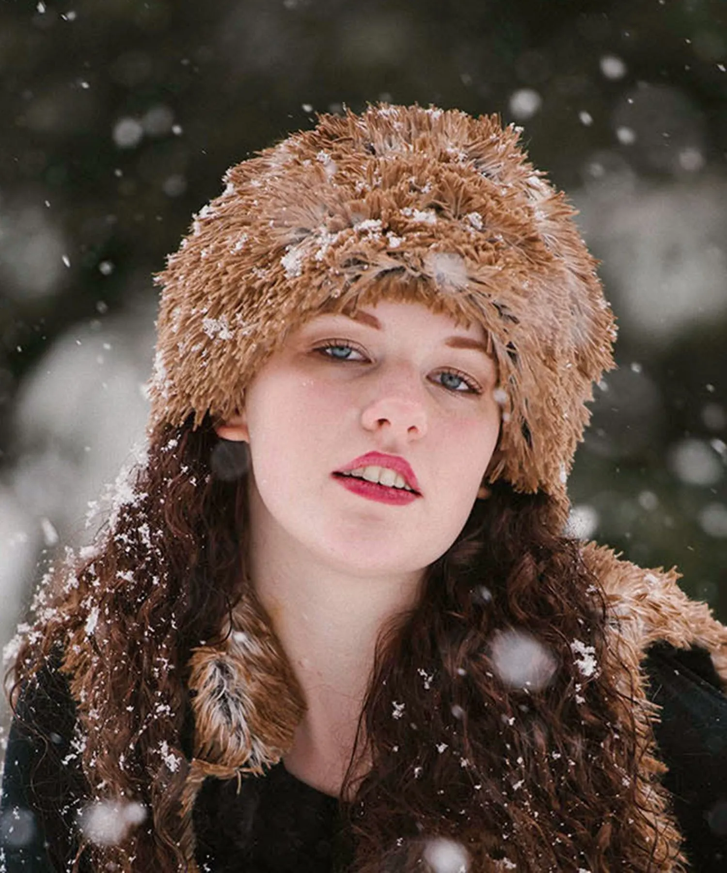 Beanie Hat, Reversible - Fox Faux Fur with Assorted Faux Fur (Limited - Cranberry Creek / Berry Foxy Combos)