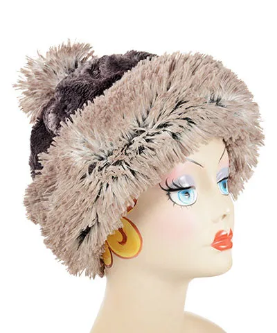 Beanie Hat, Reversible - Fox Faux Fur with Assorted Faux Fur (Limited - Cranberry Creek / Berry Foxy Combos)