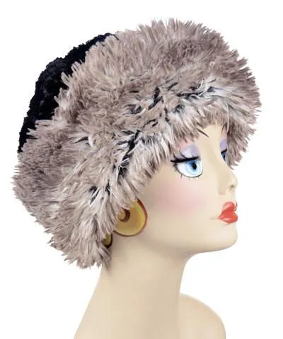 Beanie Hat, Reversible - Fox Faux Fur with Assorted Faux Fur (Limited - Cranberry Creek / Berry Foxy Combos)