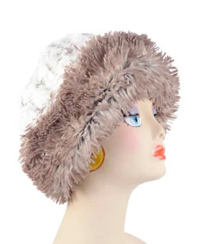 Beanie Hat, Reversible - Fox Faux Fur with Assorted Faux Fur (Limited - Cranberry Creek / Berry Foxy Combos)