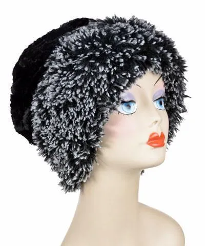 Beanie Hat, Reversible - Fox Faux Fur with Assorted Faux Fur (Limited - Cranberry Creek / Berry Foxy Combos)