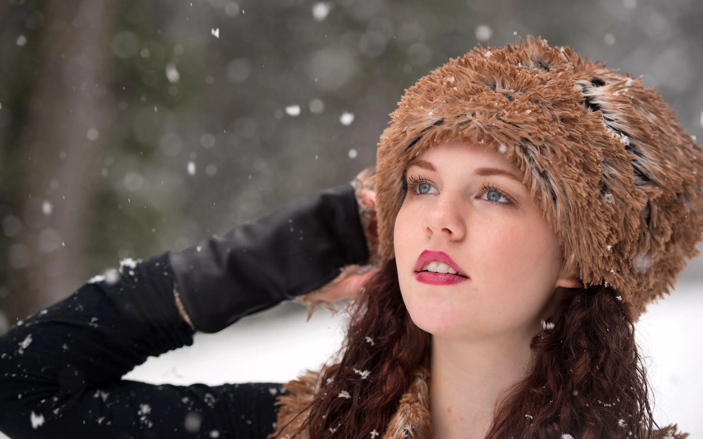 Beanie Hat, Reversible - Fox Faux Fur with Assorted Faux Fur (Limited - Cranberry Creek / Berry Foxy Combos)