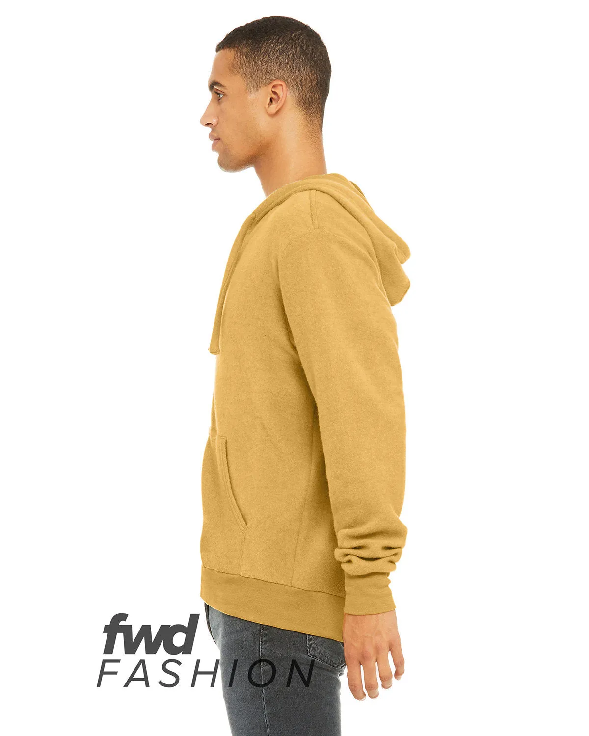 Bella   Canvas FWD Fashion Adult Sueded Fleece Full-Zip Hooded Sweatshirt