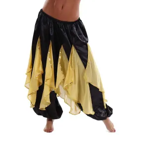 Belly Dance Satin & Chiffon Harem Pants | TURN AND TWIRL