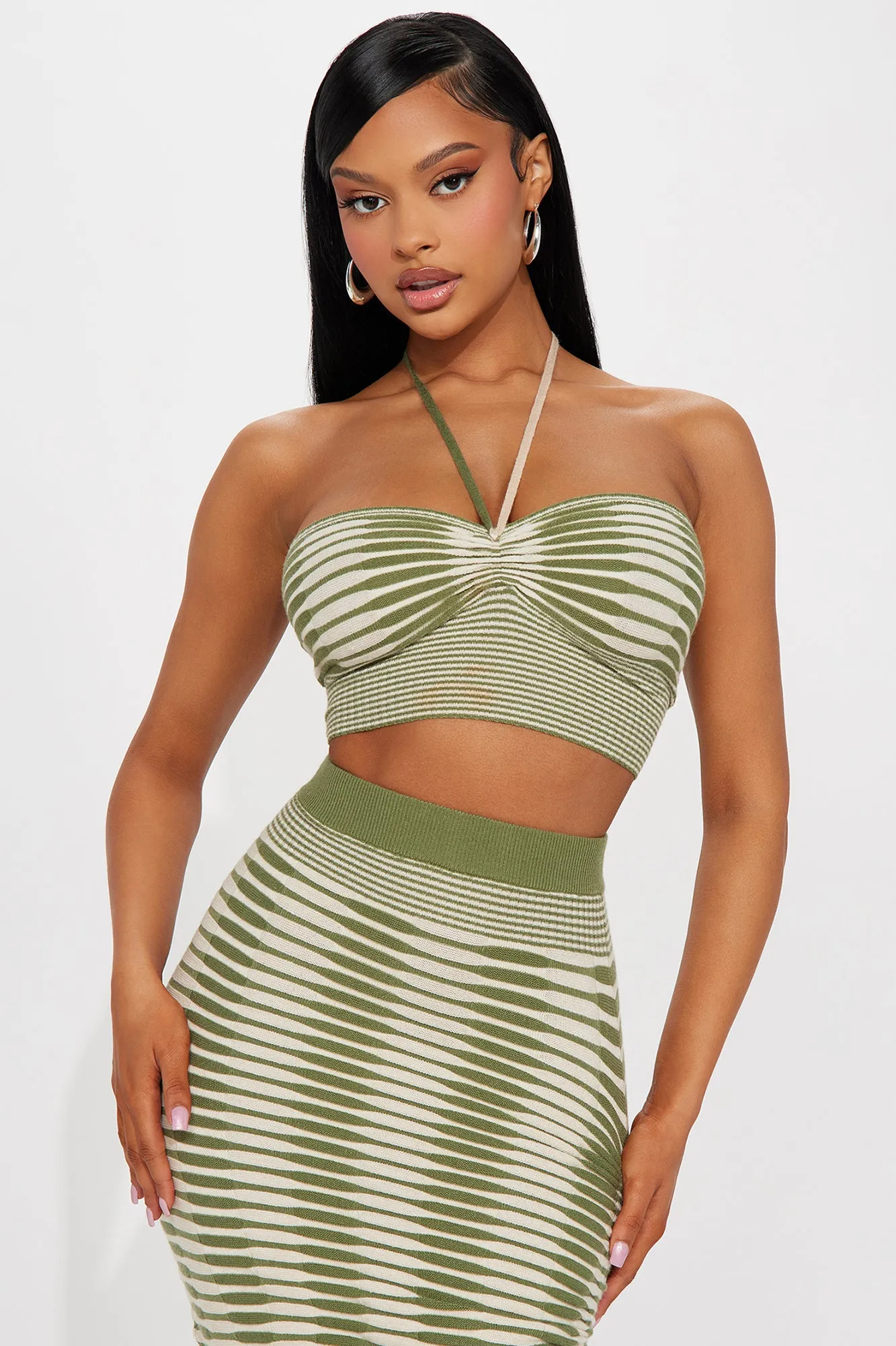 Best Idea Ever Skirt Set - Olive