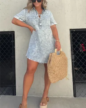 Bethany - Denim Shirt Dress