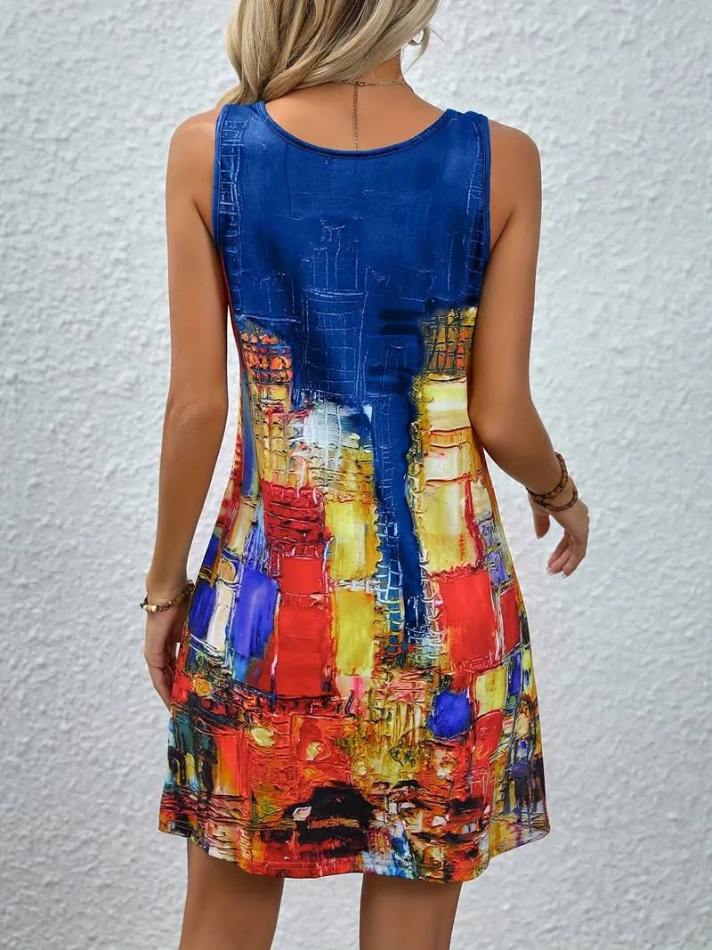 Billie - Color Block Sleeveless Dress