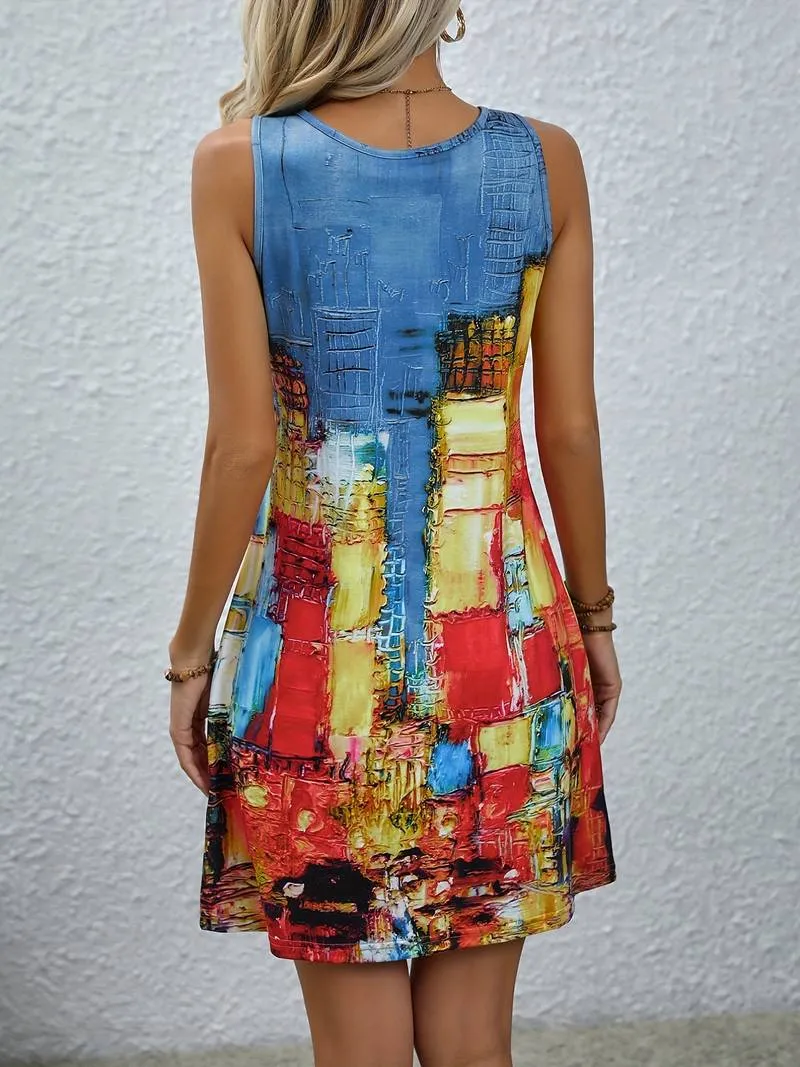 Billie - Color Block Sleeveless Dress