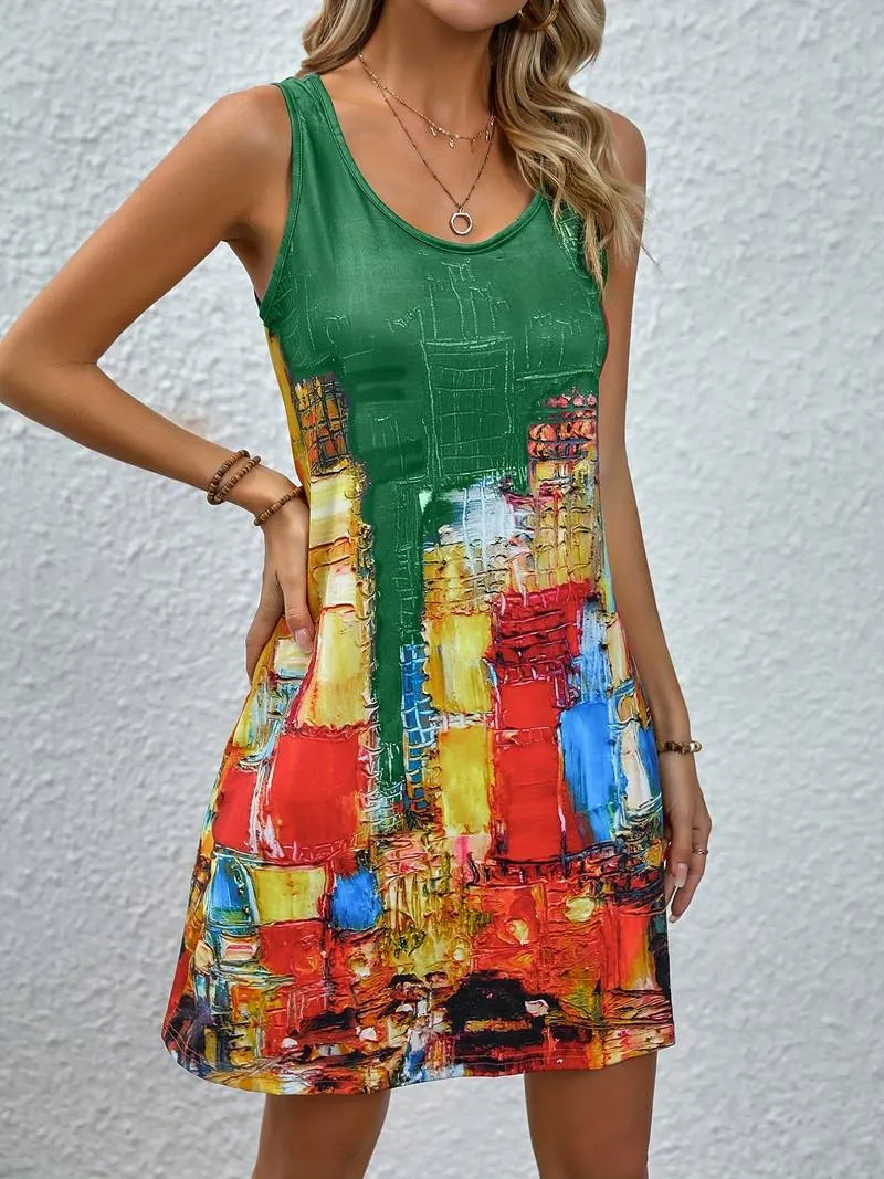 Billie - Color Block Sleeveless Dress