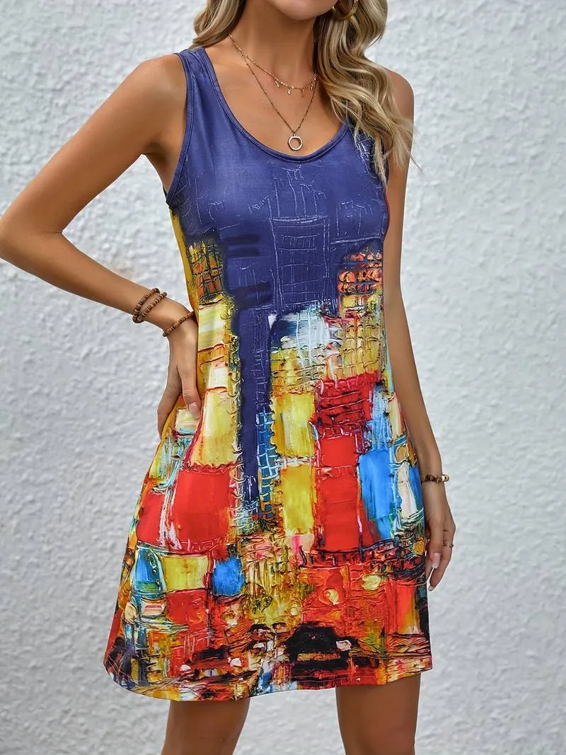 Billie - Color Block Sleeveless Dress