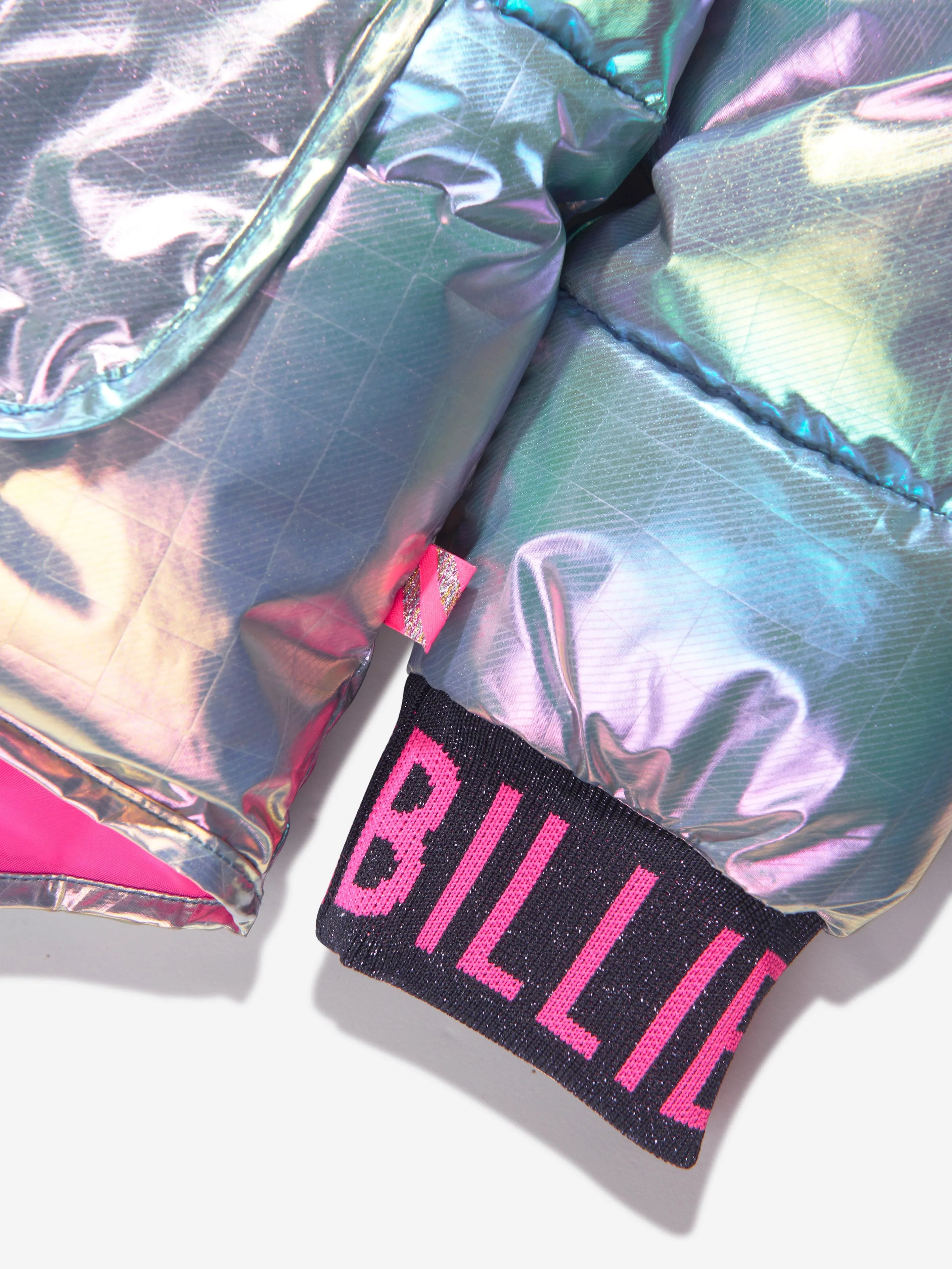 Billieblush Girls Metallic Puffer Jacket in Multicolour