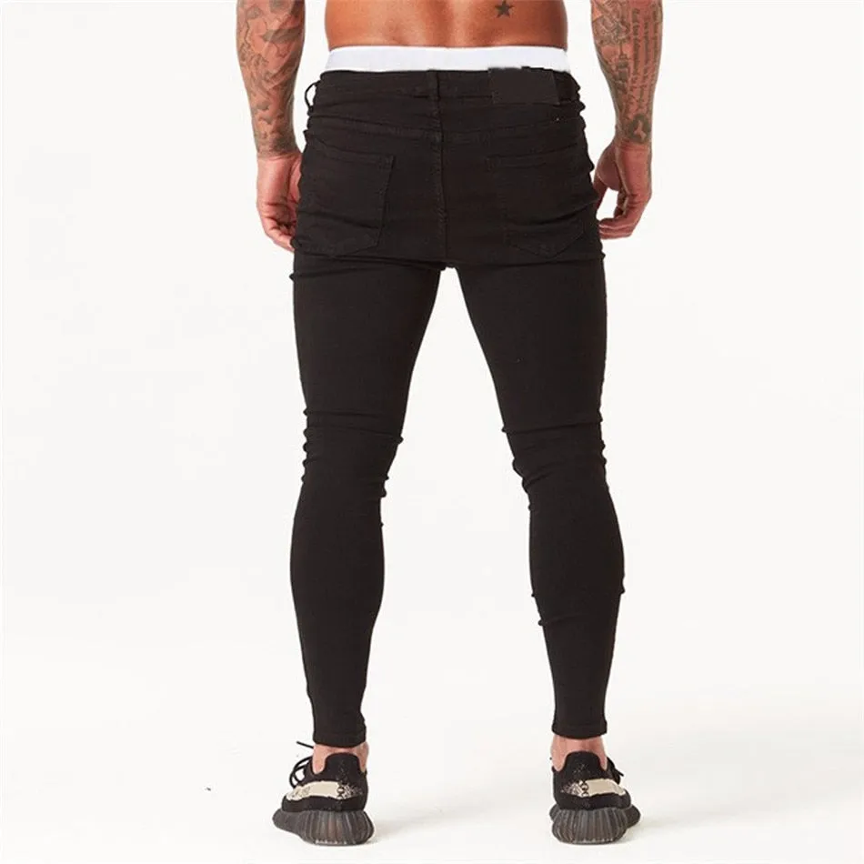 Black Jeans Garment Die Ripped