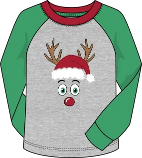 Boys L/S Santa Reindeer Shirt