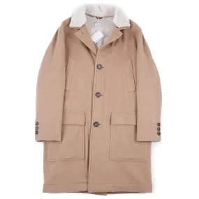 Brunello Cucinelli Cashmere Coat with Shearling Lining