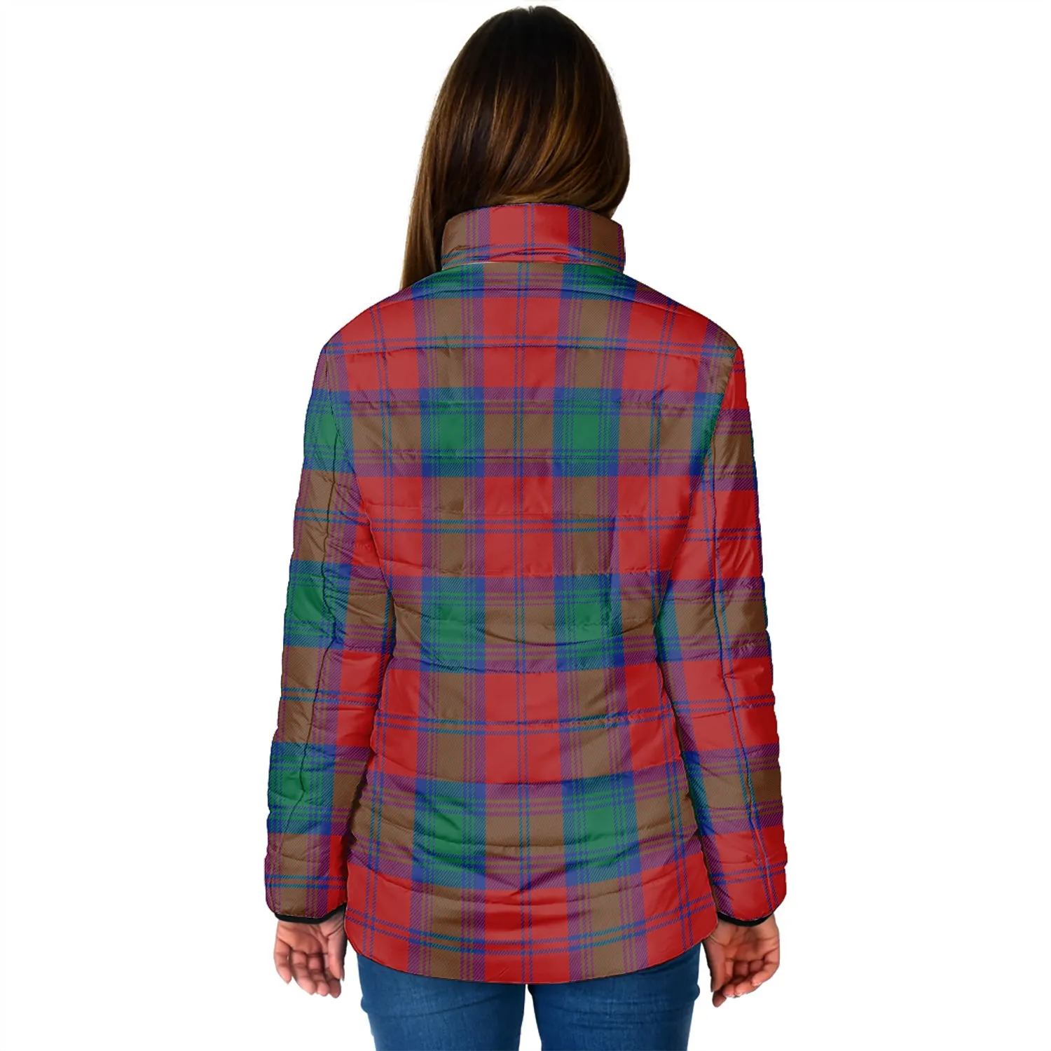 Byres (Byses) Tartan Padded Jacket with Family Crest